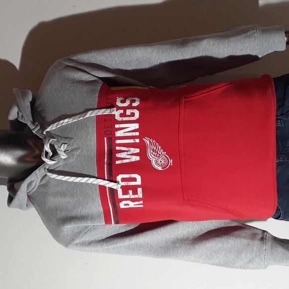 NWT NHL Red Wings Long Sleeve Hoodie Sweatshirt w/Pouch - Picture 1 of 6